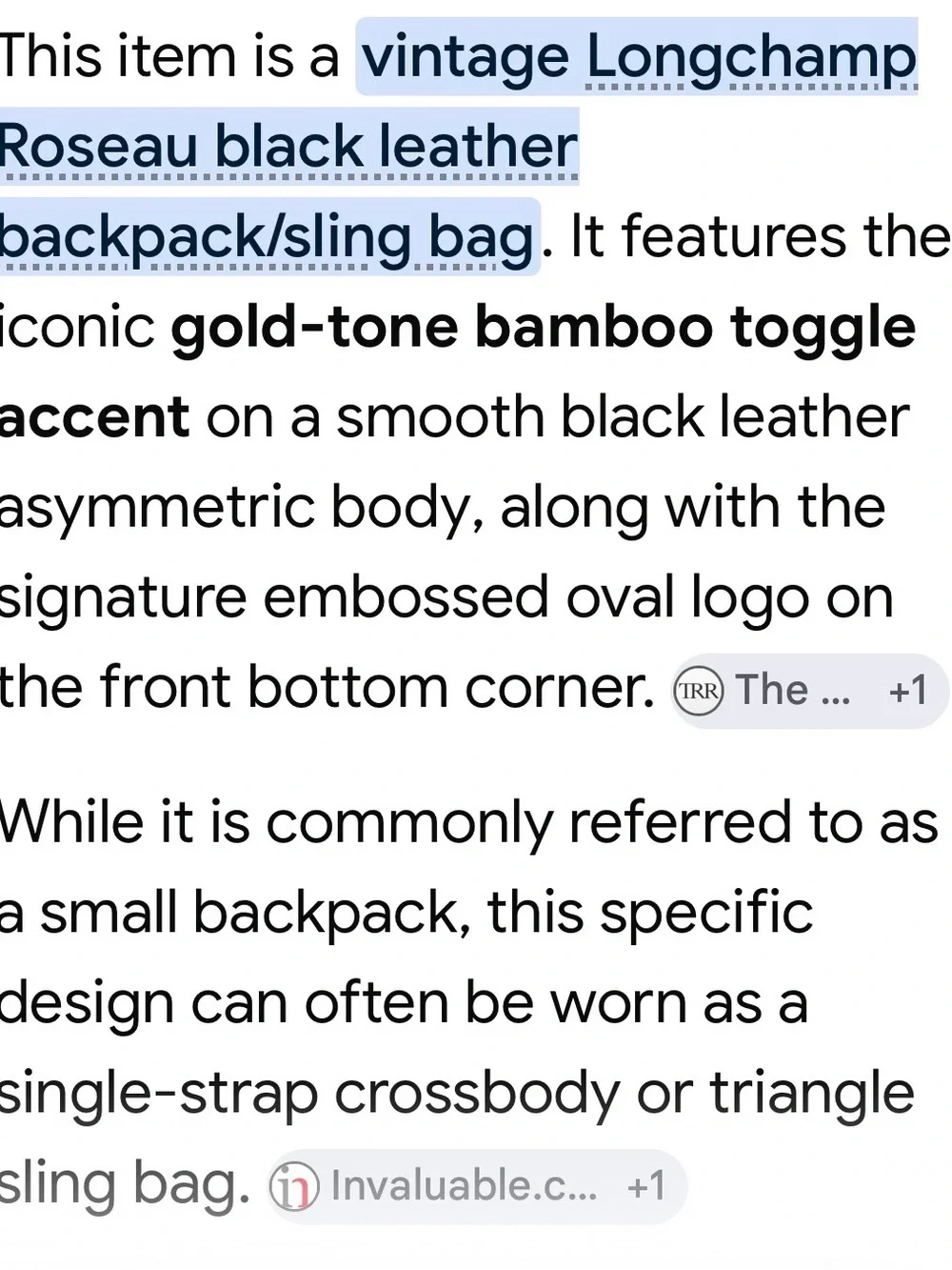 longchamp back pack sling bag